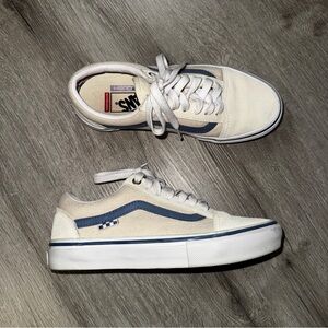 Men’s/Women’s Vans Skate Old Skool cream and blue